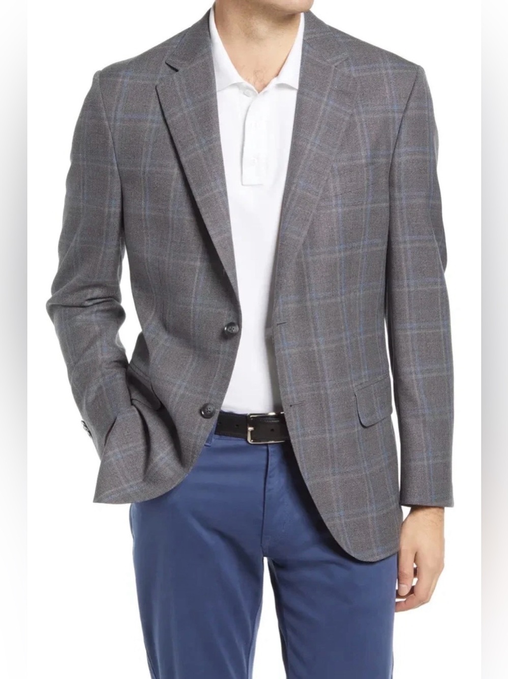 Peter Millar Plaid Wool Sport Coat